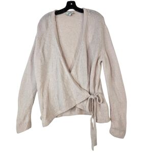 COS knit alpaca and wool blend tie wrap cardigan